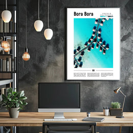 Bora Bora Overwater Paradise Travel Poster PosterGoat