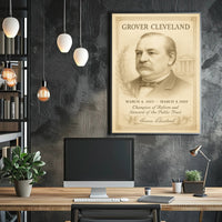 Grover Cleveland 22nd President Sketch Poster Art Print for Home Decor PosterGoat
