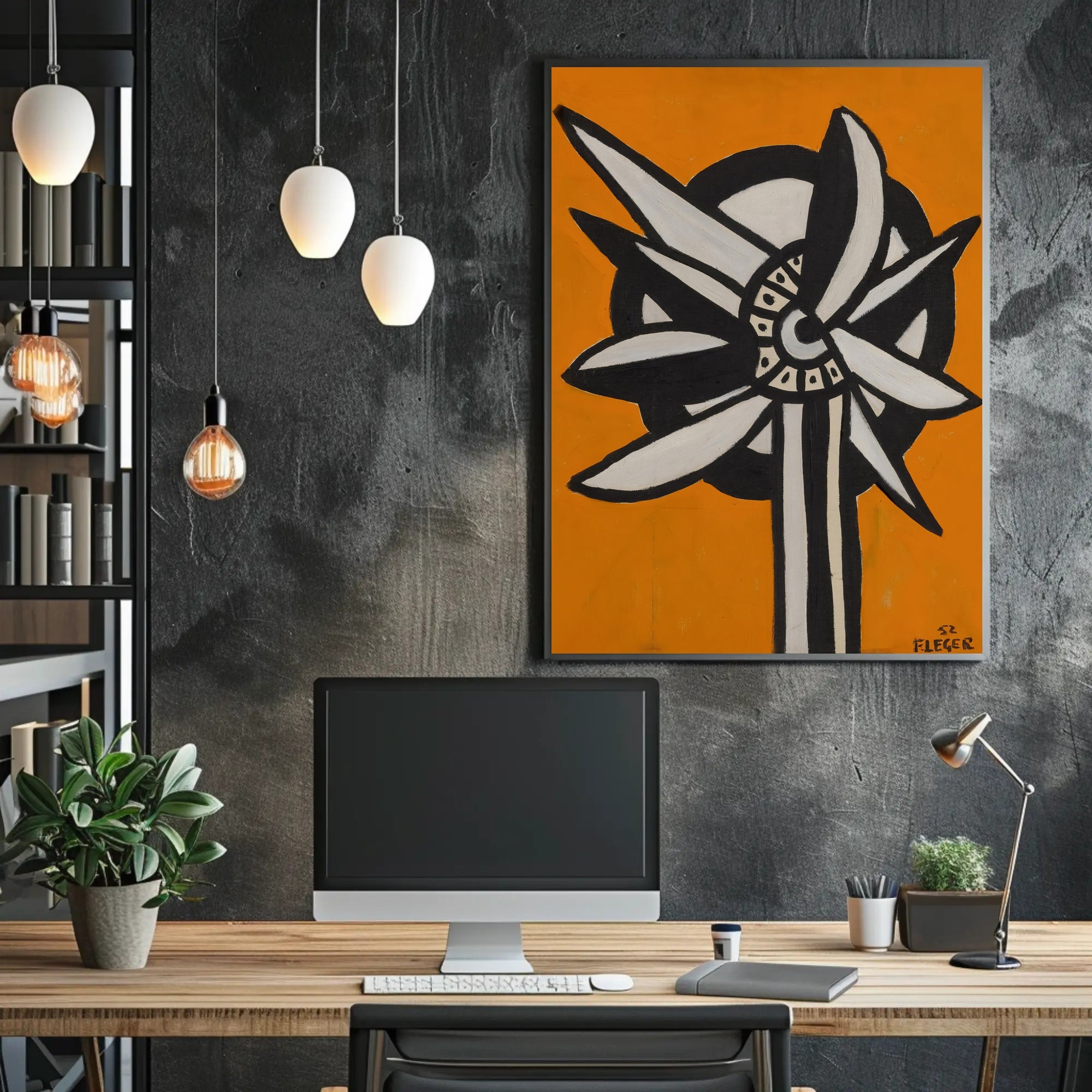 Abstract Floral Design Poster