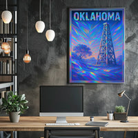 Oklahoma Oil Derrick Poster