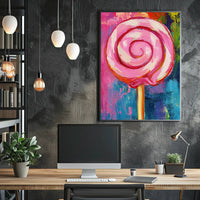 Lollipop Poster Whimsical Colorful Pop Art Print