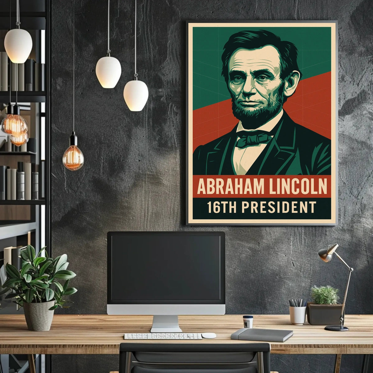 Abraham Lincoln Sixteenth President Realism Poster