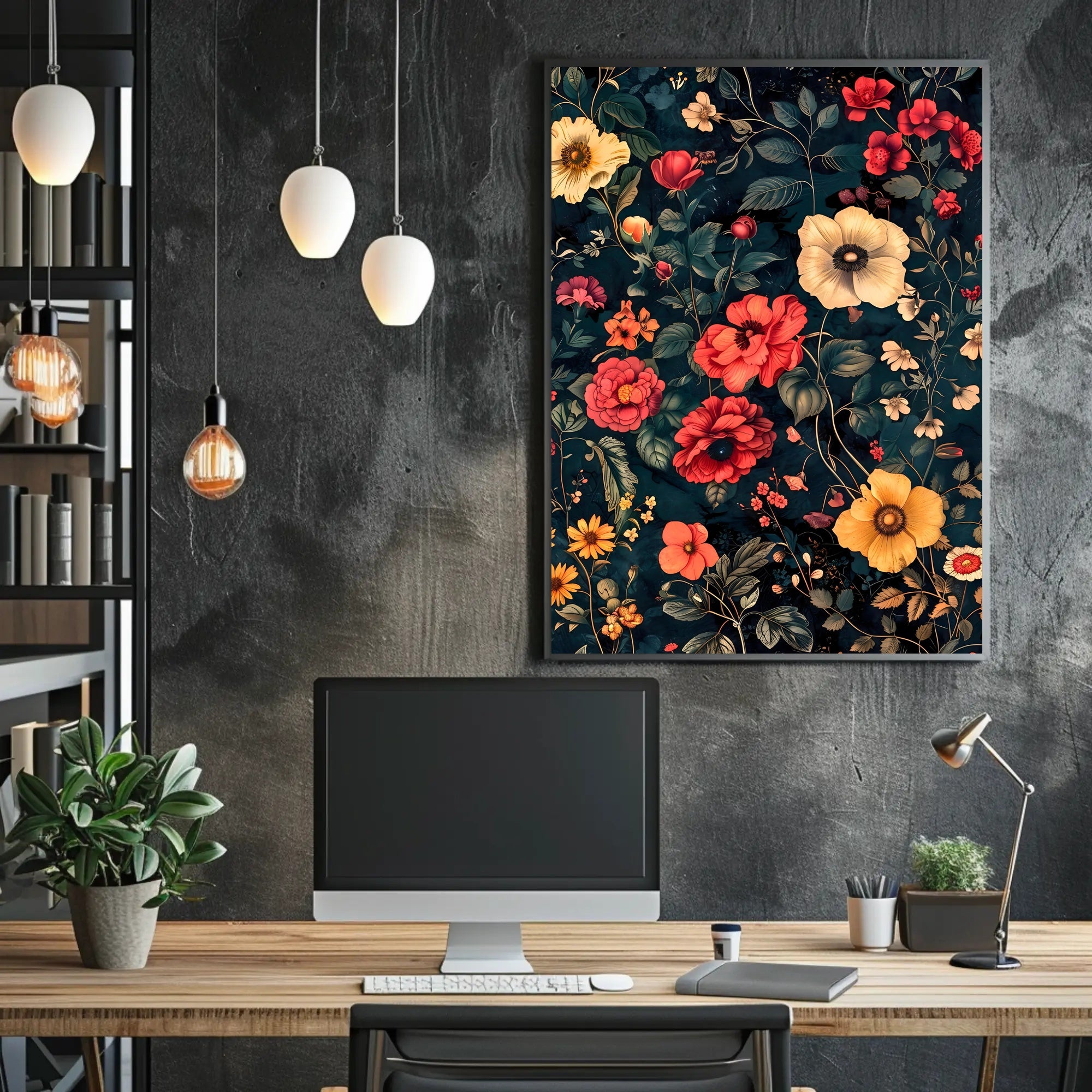 Enchanting Floral Symphony Wall Art Print