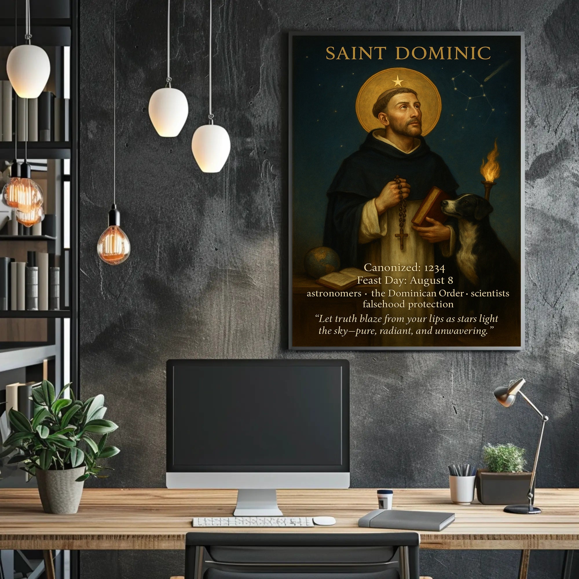 Saint Dominic Classic Vintage Religious Heritage Poster