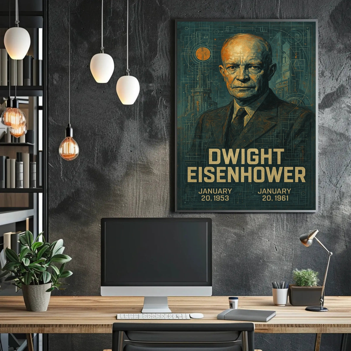 Eisenhower Legacy Abstract Art Historical or Presidential Poster