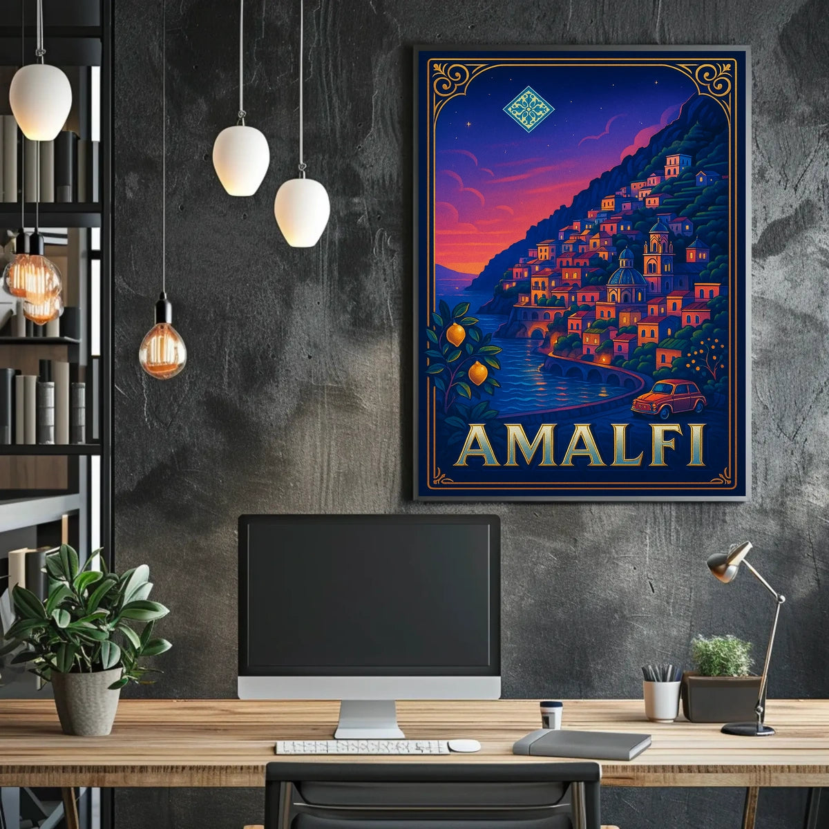 Amalfi Coast Sunset Poster