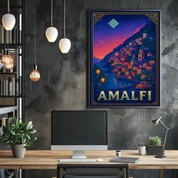 Amalfi Coast Sunset Poster