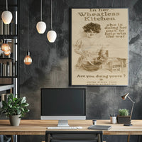 Wartime Food Conservation Vintage Patriotic Propaganda Poster PosterGoat