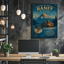 Experience the Mystique of Banff in Winter Poster