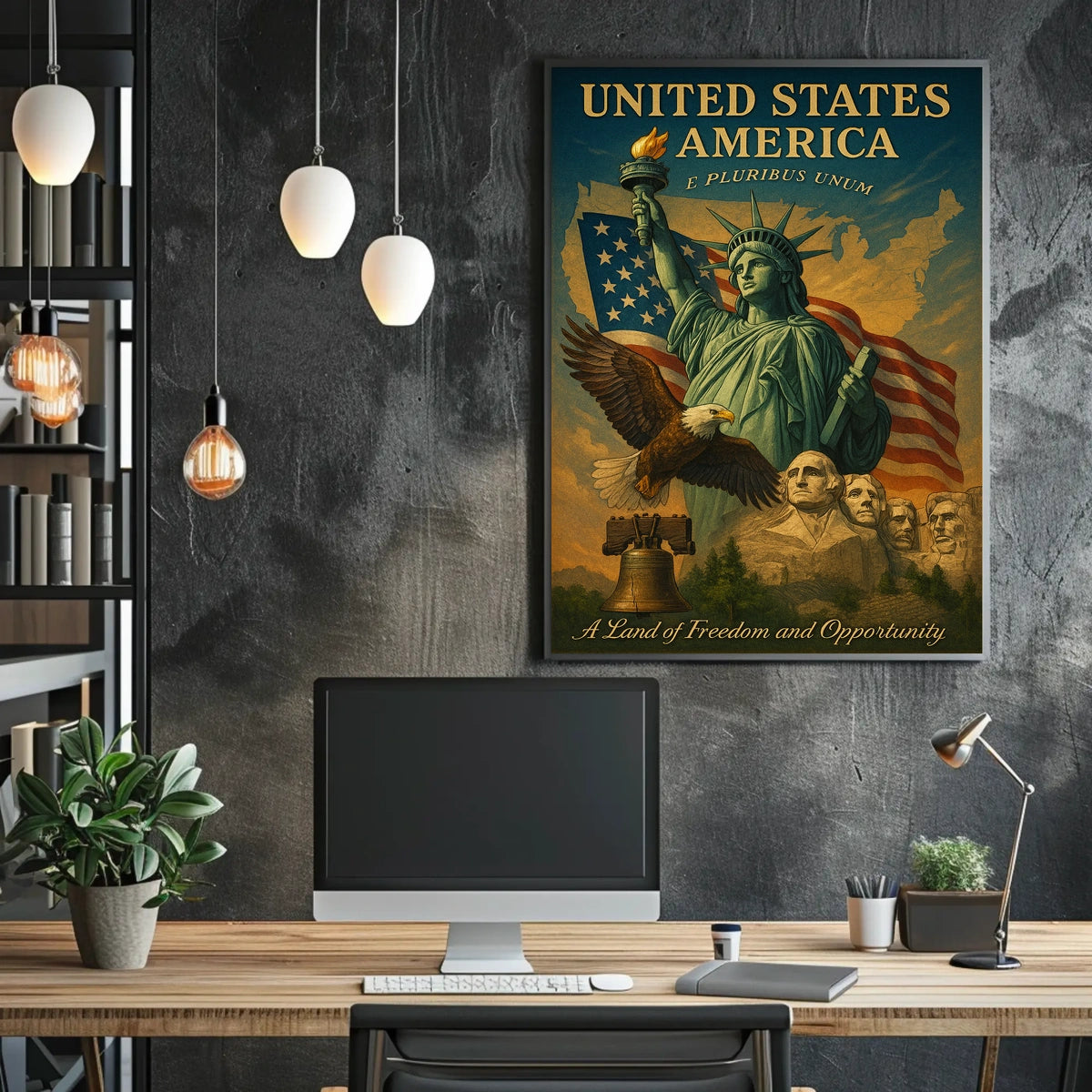 A Land Of Freedom And Opportunity Poster