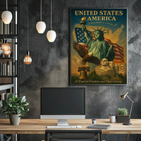 A Land Of Freedom And Opportunity Poster