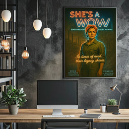 She's a WOW: Empowering Roles of WWII Poster