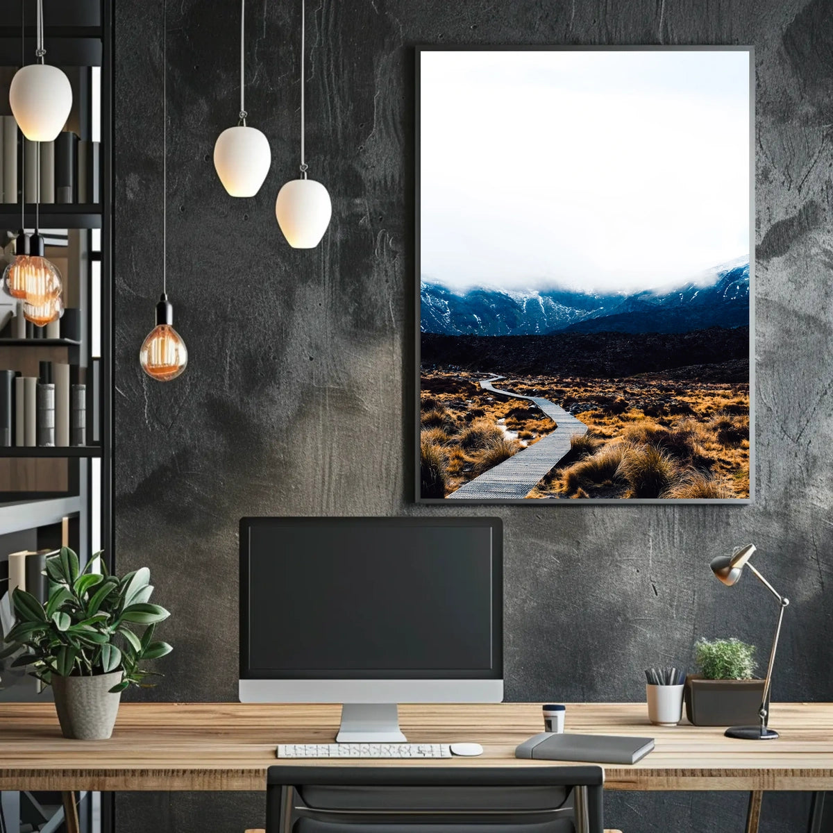 Pathway Through The Mountains Poster
