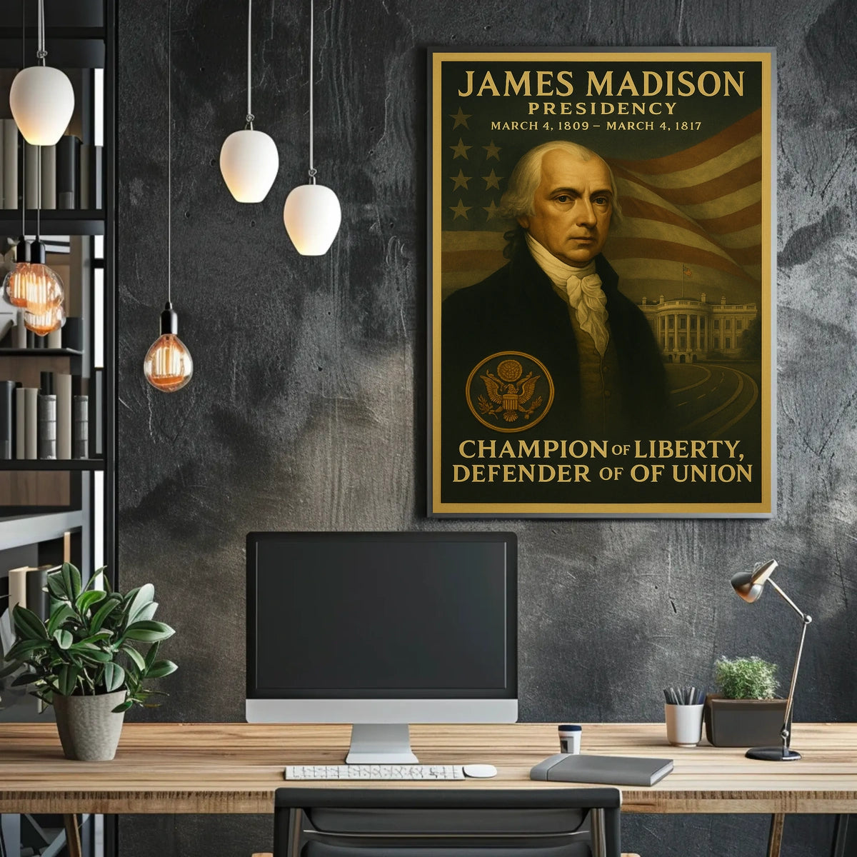 James Madison Founding Father Presidential Era Historical Poster