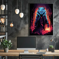 Enchanted Wolf In The Forest Poster