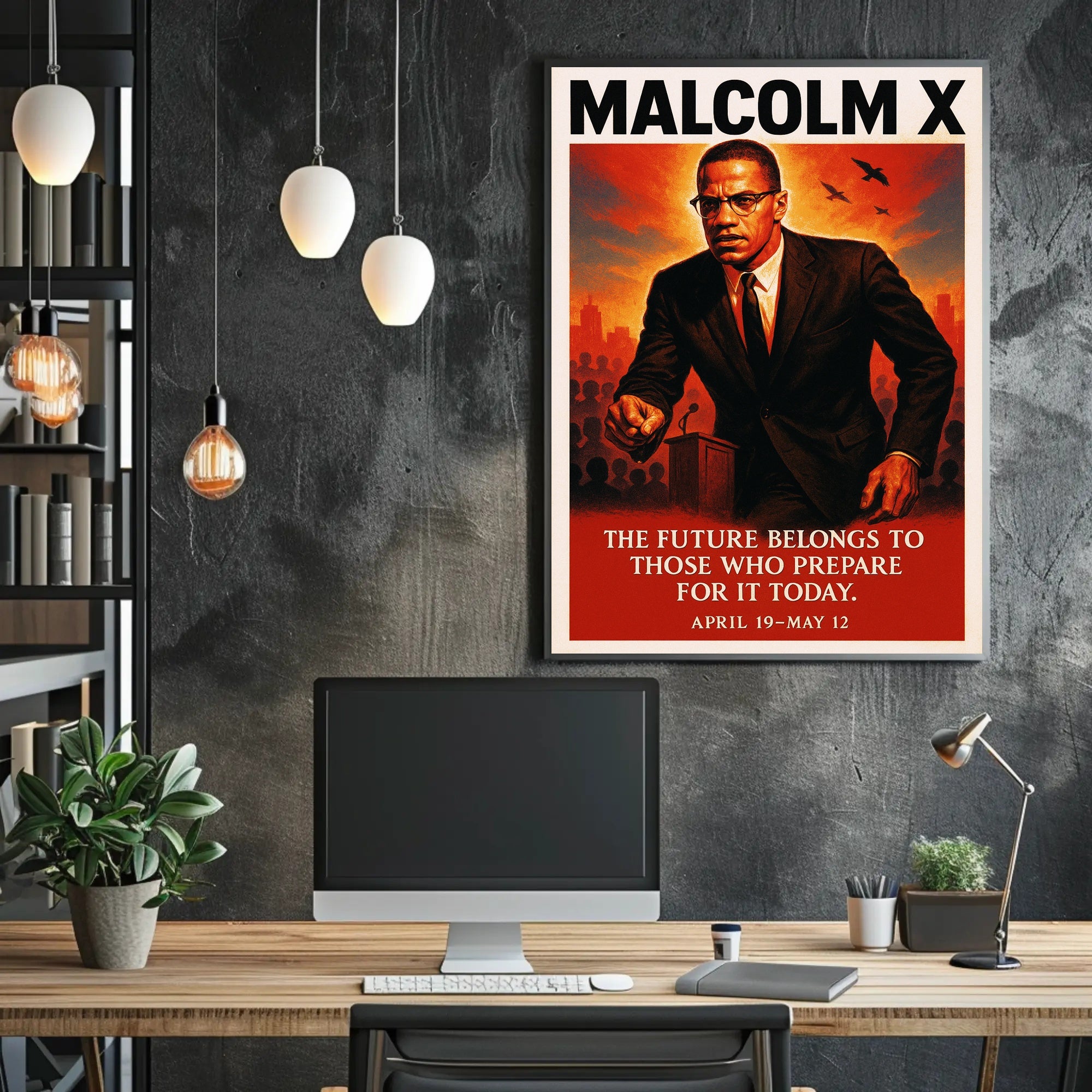 Malcolm X Vision for the Future Poster PosterGoat