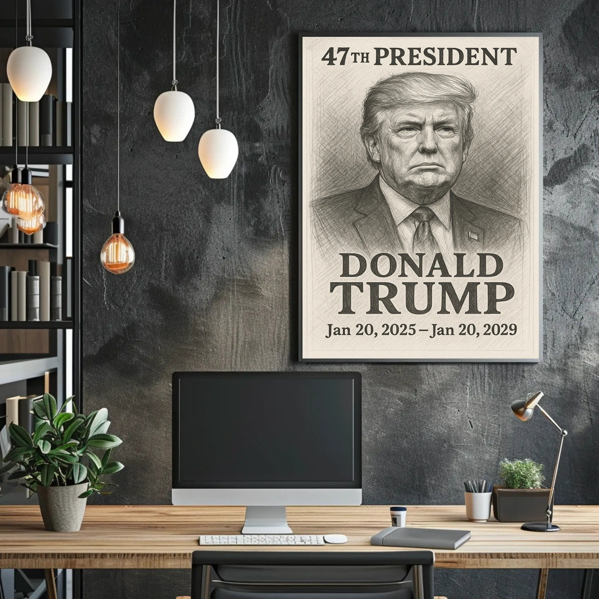Trump Portrait Photography Realism Patriotic Poster