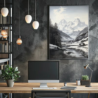 Alpine Serenity: Photorealistic Nature Travel Poster