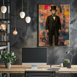 Historical Figure with Modern Abstract Vibes Poster