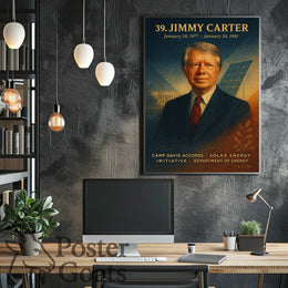 Jimmy Carter Historical Presidency Vintage Poster
