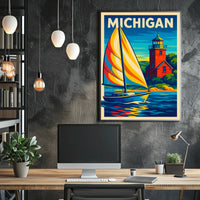 Michigan Coastal Adventure Poster