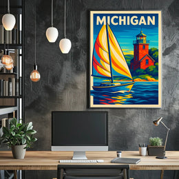 Michigan Coastal Adventure Poster