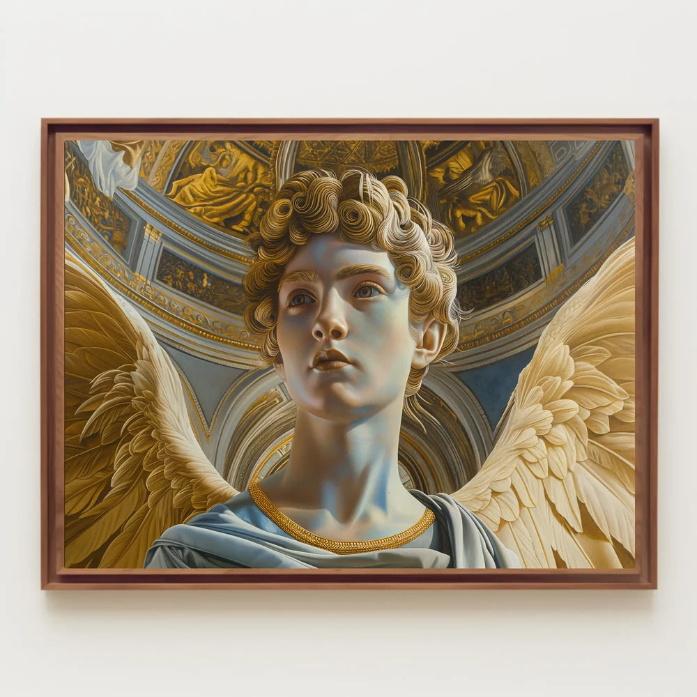 Renaissance Angelic Figure in Majestic Cathedral Setting