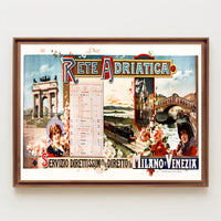 Vintage Romance in Milan-Venice Train Poster PosterGoat