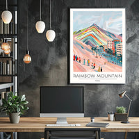 Rainbow Mountain Poster PosterGoat