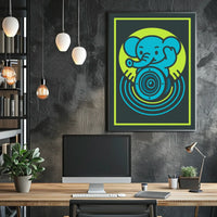 Vibrant Elephant Art Poster