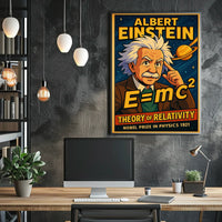 Einstein Nobel Prize Vintage Iconic Science Portrait Poster