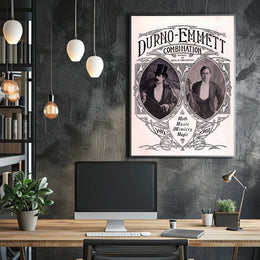 Durno-Emmett Combination Vintage Variety Show Historical Poster