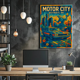 Motor City Detroit, MI Poster