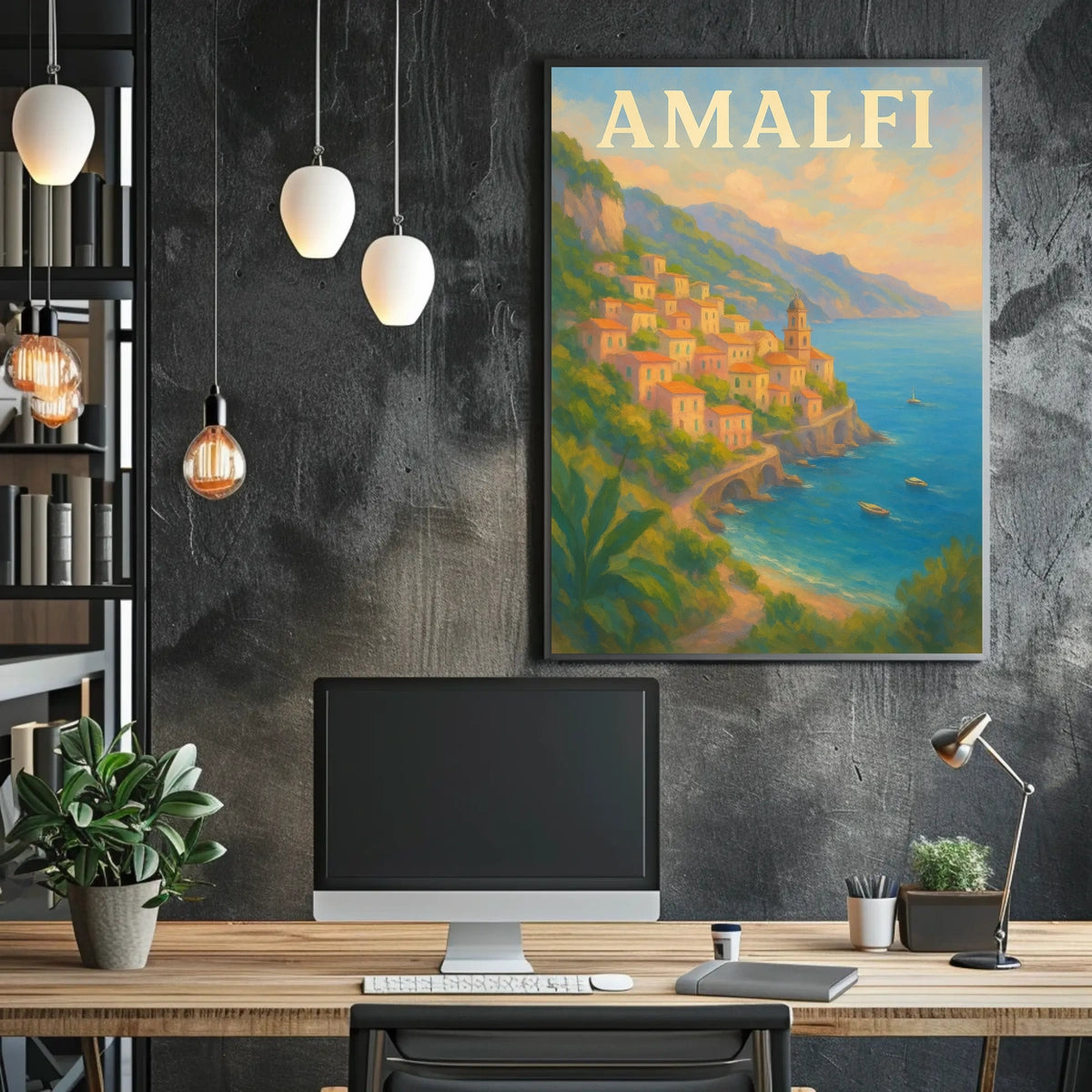 Amalfi Coast Serenity Poster Wall Art 18x24 Museum Quality