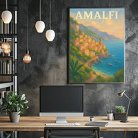 Amalfi Coast Serenity Poster Wall Art 18x24 Museum Quality