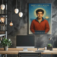 Saint Carlo Acutis Herald Of Digital Poster