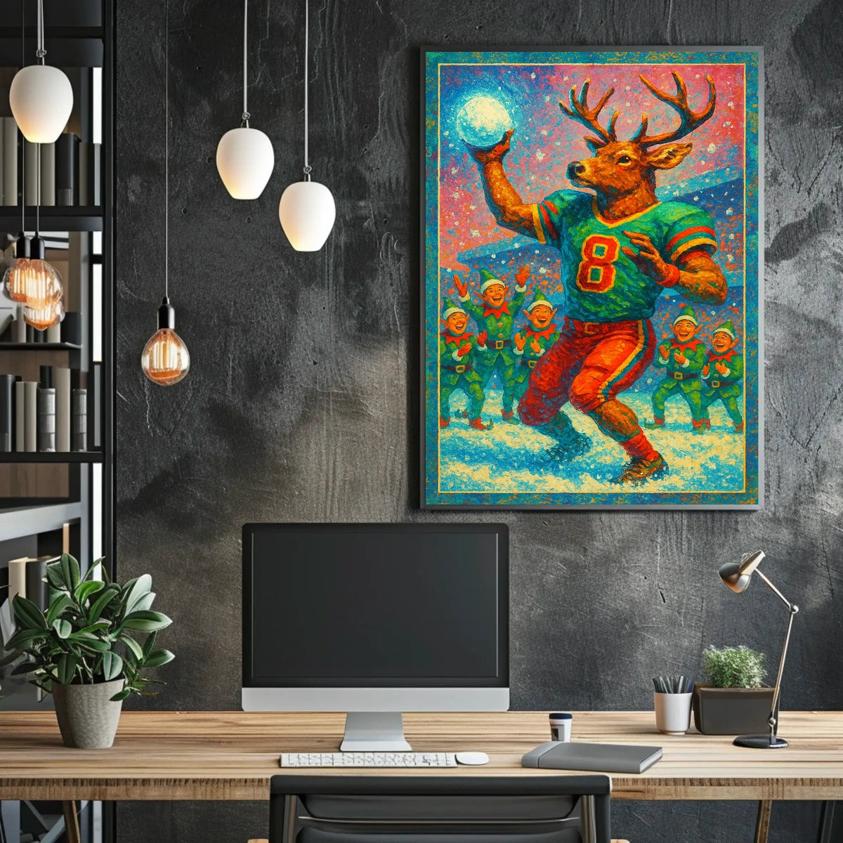 Festive Reindeer Celebration Sports Poster