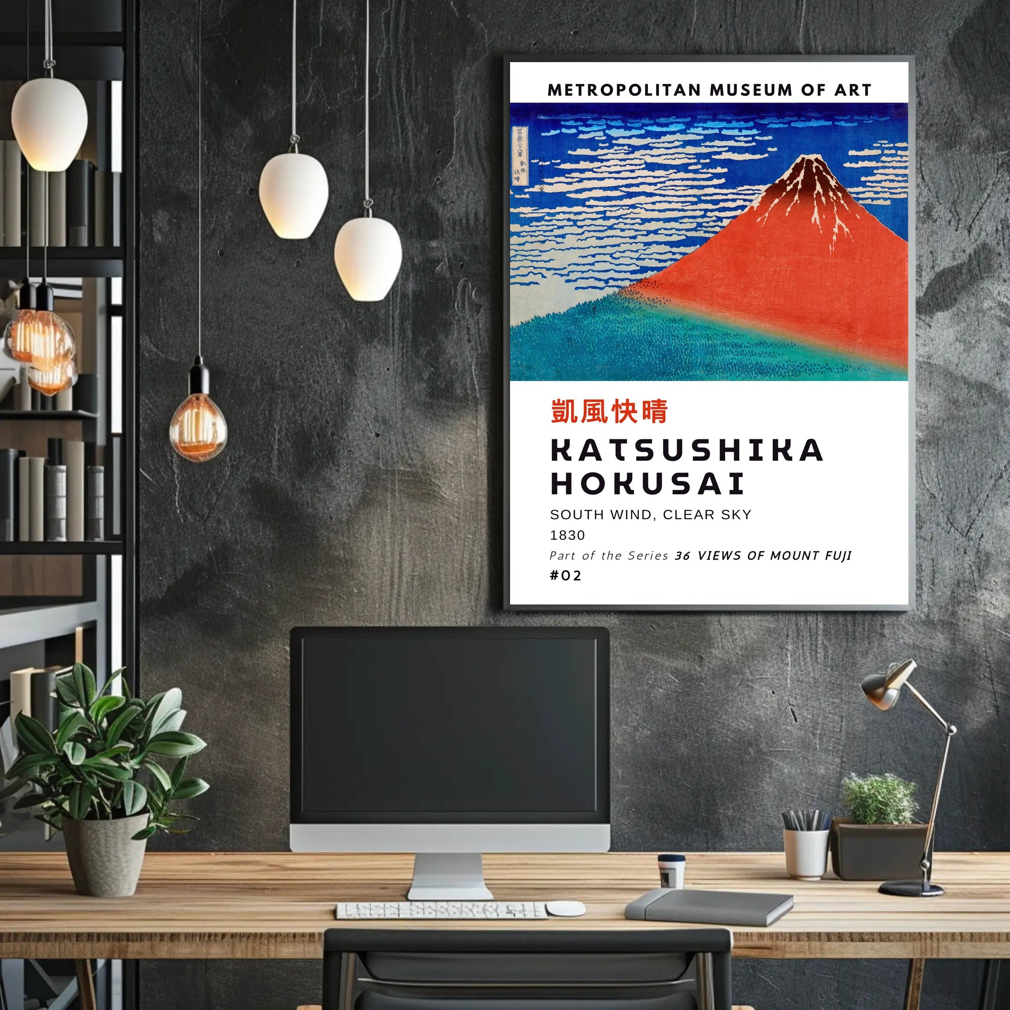 Katsushika Hokusai South Wind Clear Sky Poster