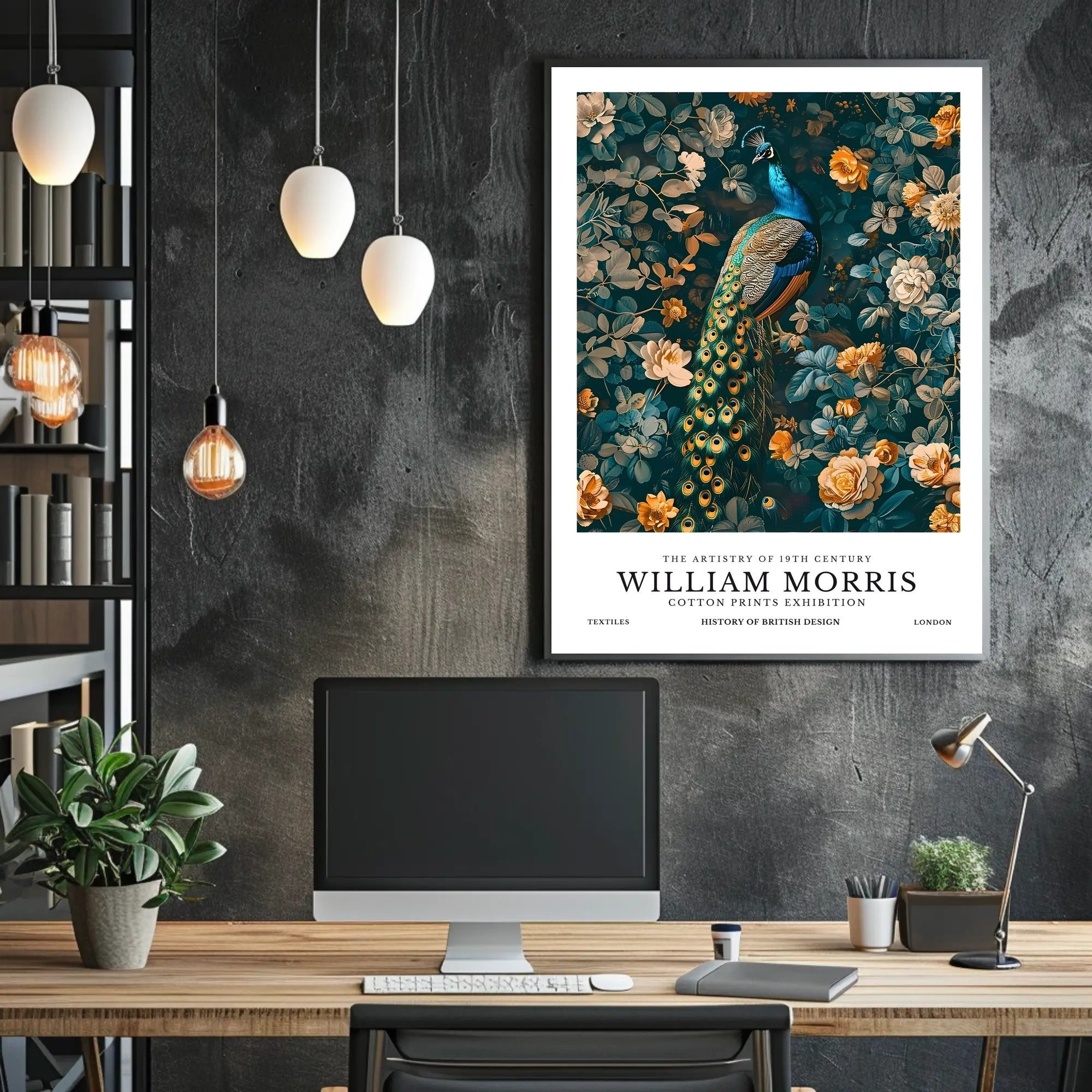 William Morris Exhibition Peacock Heritage Cultural or Heritage Poster