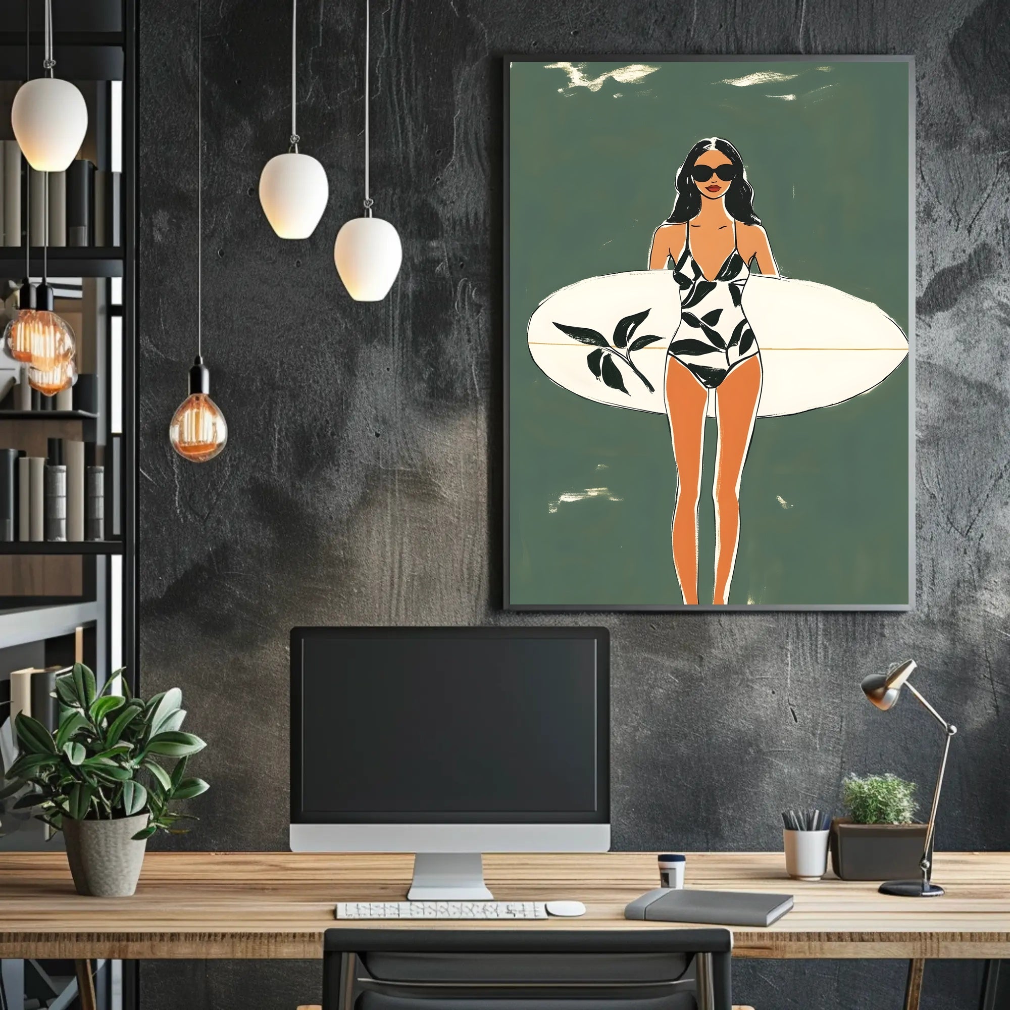 Surf Chic Poster Modern Beach Wall Art Print