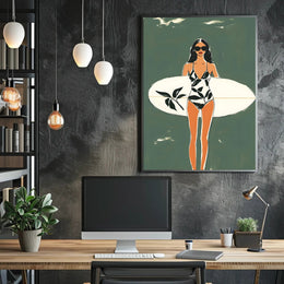 Surf Chic Poster Modern Beach Wall Art Print
