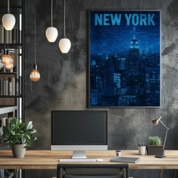 New York City Skyline Poster Wall Art Museum Quality 18x24
