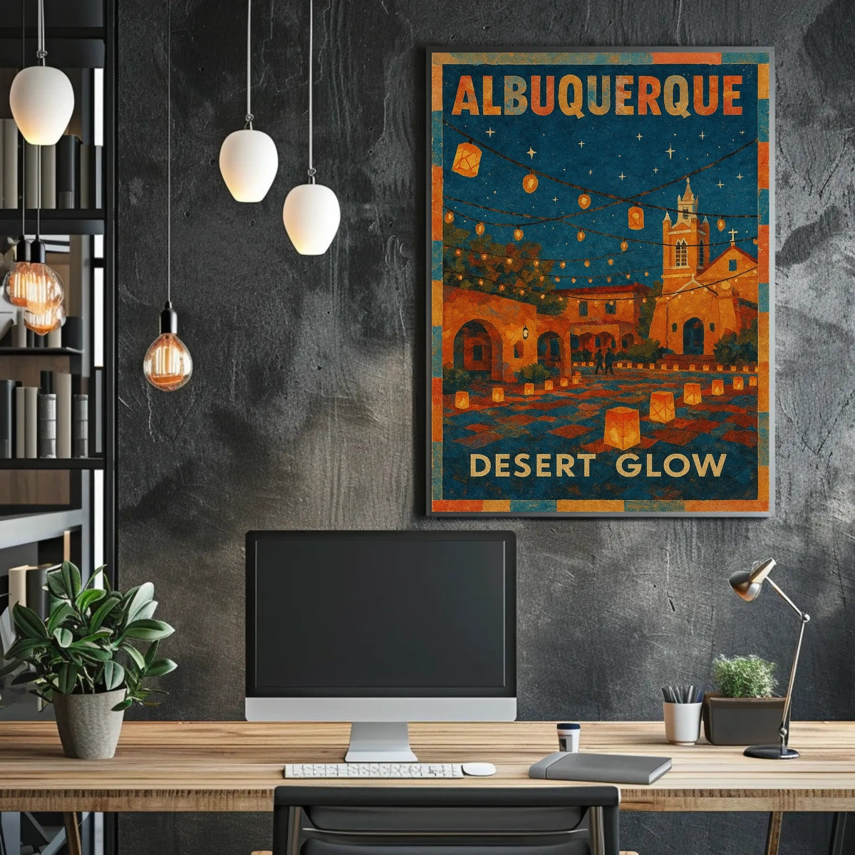 Albuquerque Desert Glow Poster
