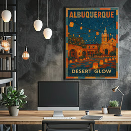 Albuquerque Desert Glow Poster