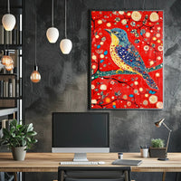 Vibrant Bird Poster Dotted Wonderland Art Print