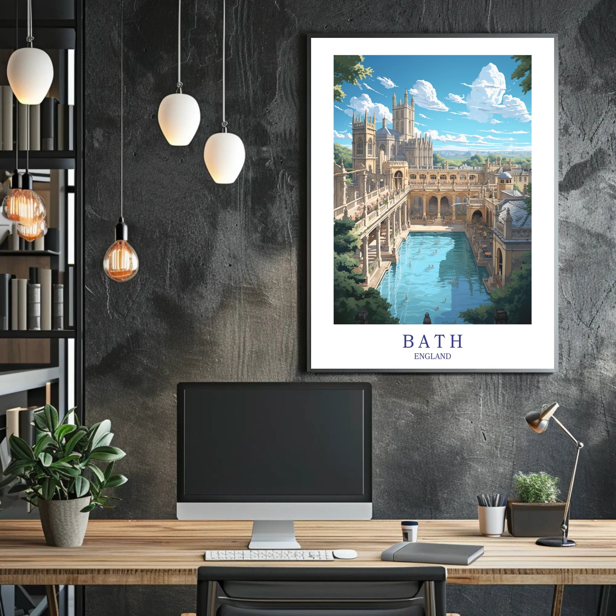Historic Bath, England Travel Poster PosterGoat