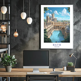 Historic Bath, England Travel Poster PosterGoat