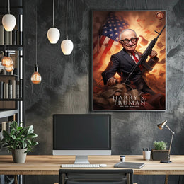 Harry S. Truman Illustrated Poster