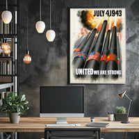 World War II Patriotic Art: Powerful Historical Poster
