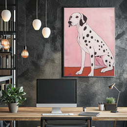 Dalmatian Dog Poster Modern Minimalist Wall Art